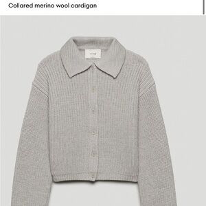 Wilfred Nextdoor Light Gray Collared Cardigan